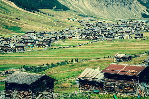view of Livigno valley in summer