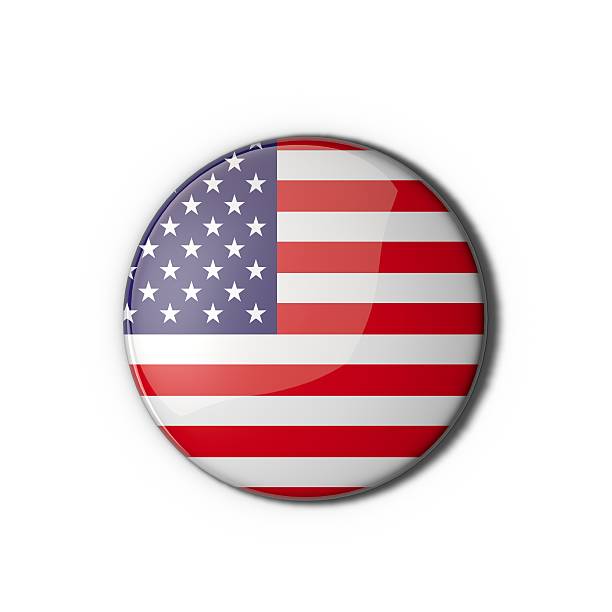 미국 플랙 배지 - president fourth of july campaign button american flag 뉴스 사진 이미지