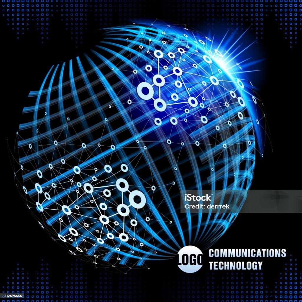 Comms Tech Computer Background Communications Technology Stock Illustration - Download Image Now ...