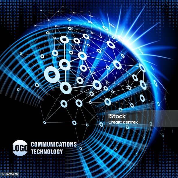 Comms Tech Computer Background Communications Technology Stock Illustration - Download Image Now ...