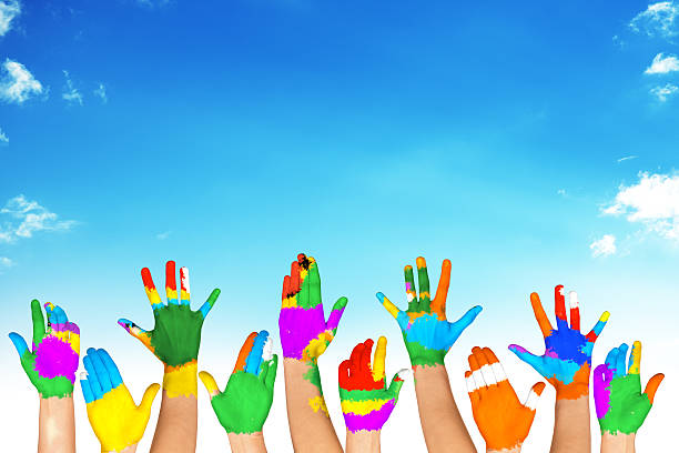 istock Set of colorful hands 512697626