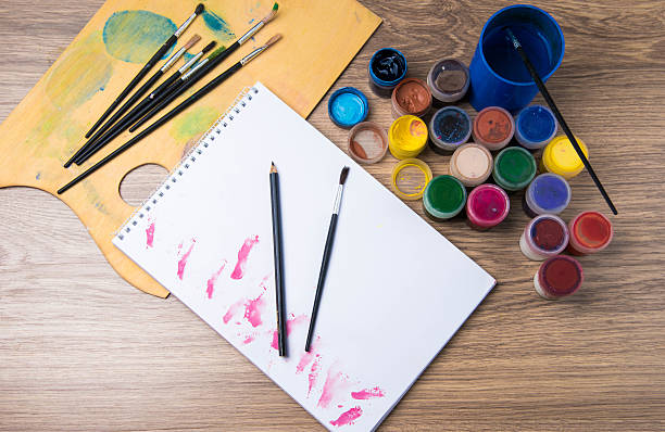 istock colored pencils paint brush against the dark 512700106