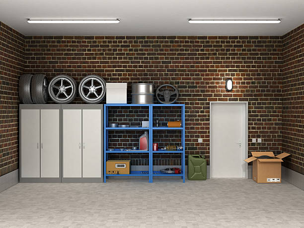 istock The interior suburban garage 512701702
