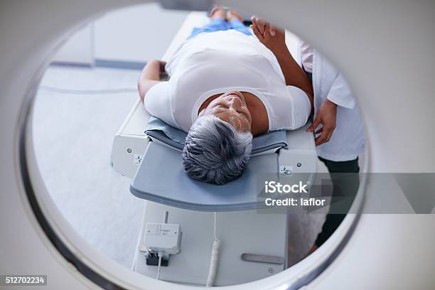 Preparing For The Scan Stock Photo - Download Image Now - Cancer - Illness, MRI Scan, CAT Scan