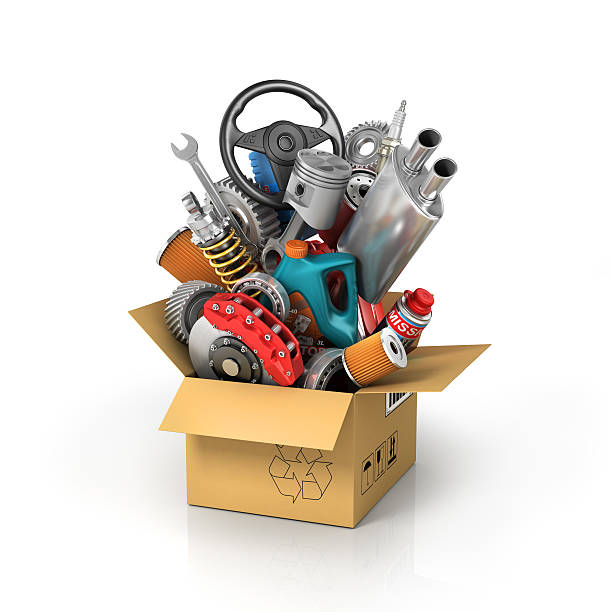 istock Auto parts in the card box. 512702796