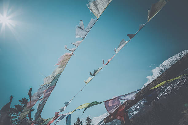 istock Tibetan Prayer Flags on Mountain Summit, Nepal 512703520