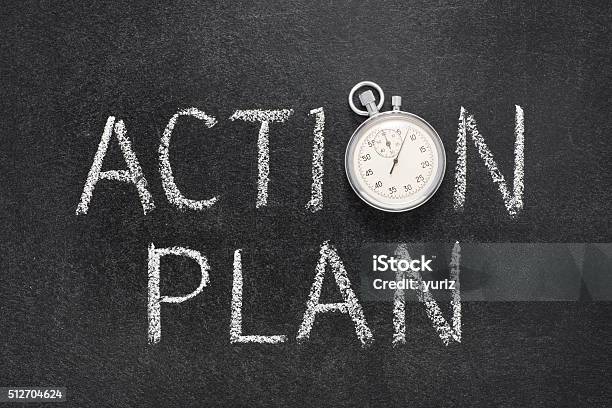 Action Plan Watch Stock Photo - Download Image Now - Motion, Planning, Plan - Document