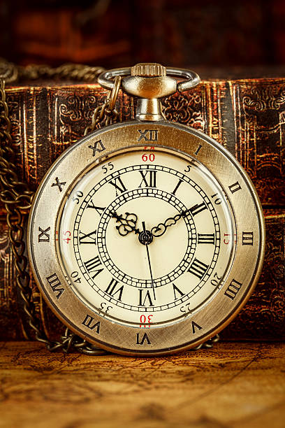 istock Old Books and Vintage pocket watch 512705140