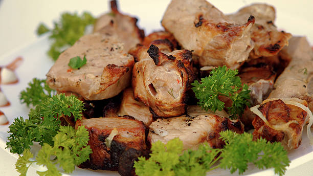 shashlik stock photo