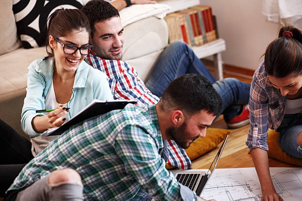 istock Group of young students and designers. 512726442