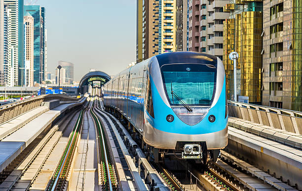 istock Metro train on the Red line in Dubai 512730702