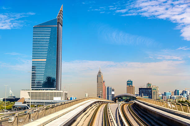 istock View of the Red Metro line in Dubai 512731454