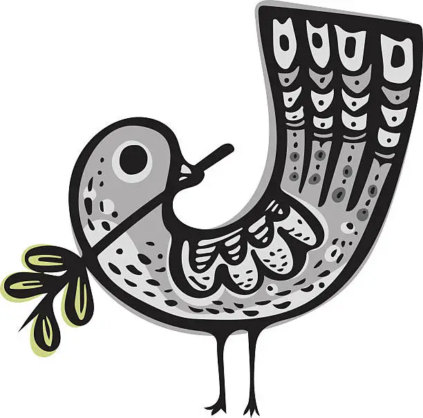 Vector illustration of Peace Dove