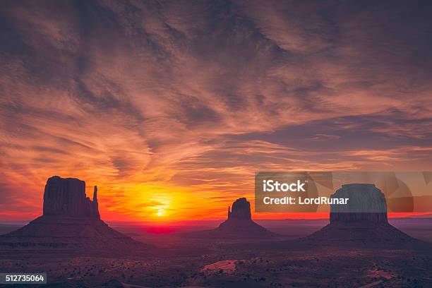 Monument Valley Sunrise Stock Photo - Download Image Now - Arizona, Monument Valley, Sunrise - Dawn