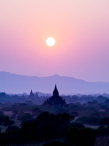 istock Sunset scene with Pagoda field in Bagan,Myanmar 512736554