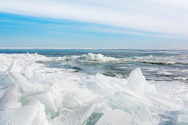 Lake Erie Ice stock photo