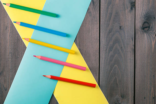 istock pencilee with crosser color band 512742464