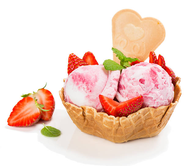 istock Strawberry-vanilla ice cream 512743460