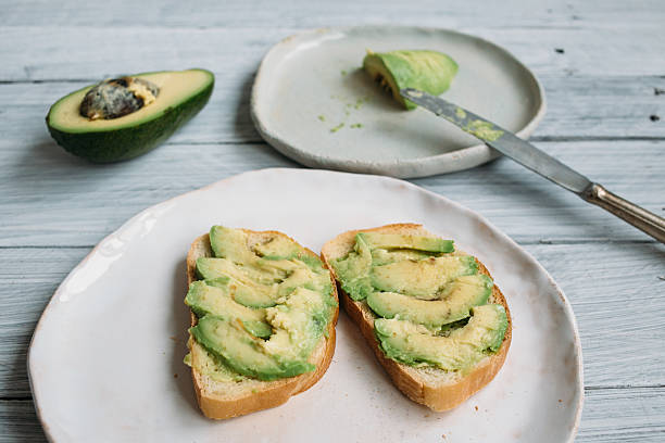 istock avocado sandwich on a white handmade plate 512744250