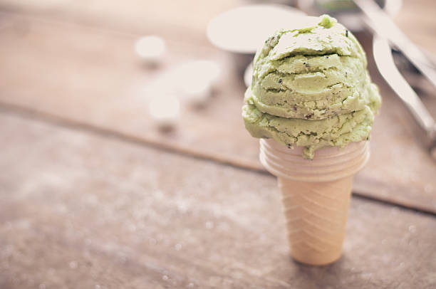 istock Home Made green tea ice cream, mutcha 512745380