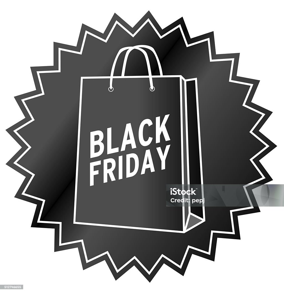 Pegatina de viernes negro - Ilustración de stock de Black Friday libre de derechos