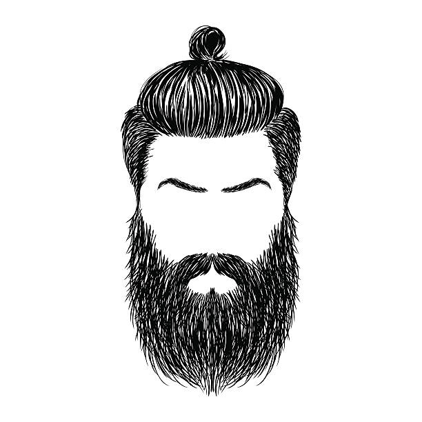 ilustrações de stock, clip art, desenhos animados e ícones de o cabelo e as barbas - illustration and painting people men human face