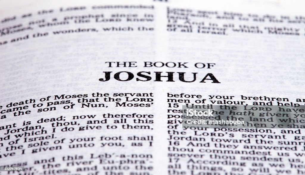 Book of Joshua Bible.The Book of Joshua. Yucca Brevifolia Stock Photo