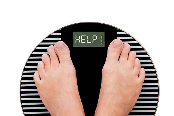 istock Word help written on a weight scale isolated on white 512747850