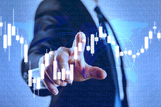 istock Businessman touching financial dashboard 512747980