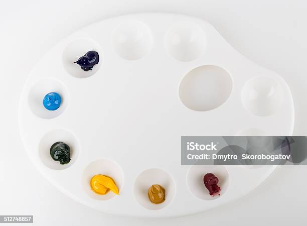 Paint Palette Stock Photo - Download Image Now - Acrylic Painting, Art Product, Artist's Canvas