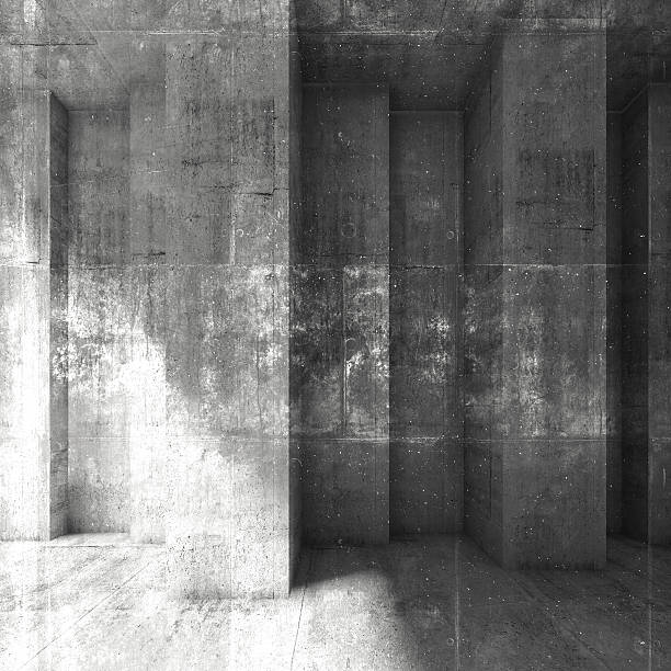 istock Grungy dark concrete wall background. 3d 512749312