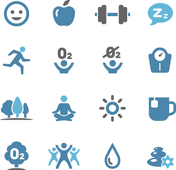 Fitness, Healthy Life Style Icons - Conc Series View All: oxygen icon stock illustrations