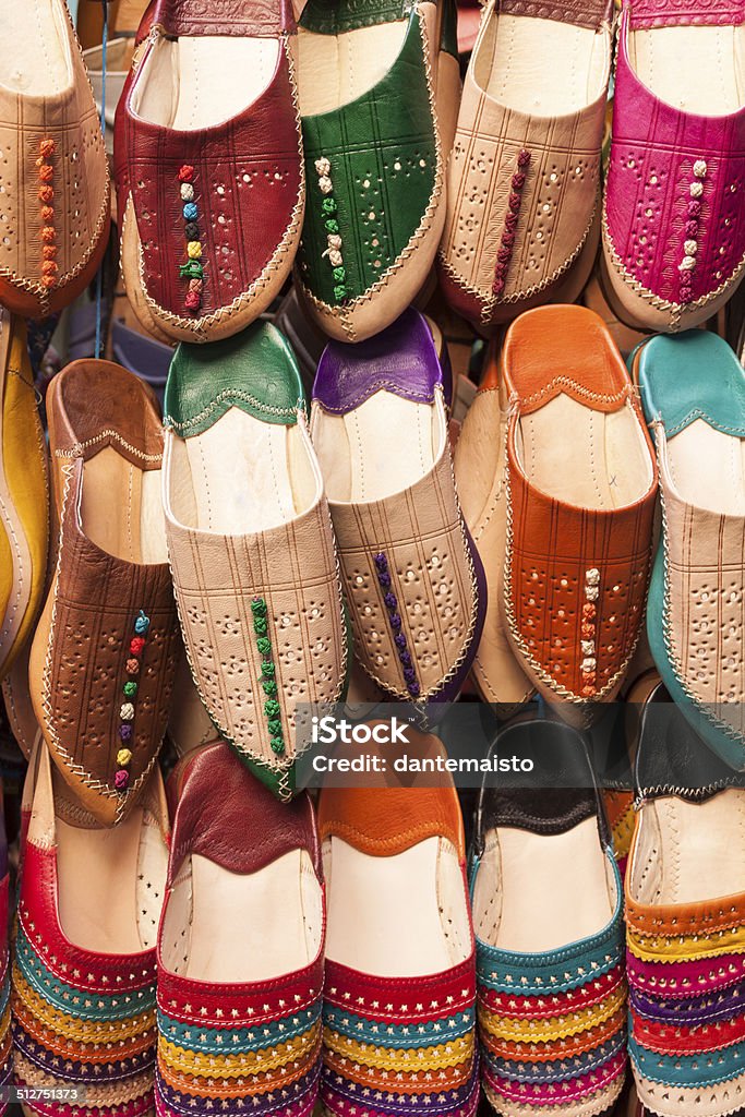 slipper photo of a detail of Moroccan art 2013 Stock Photo