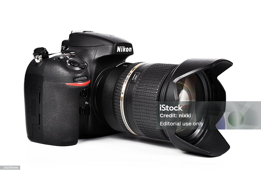 Nikon D800 And Tamron Af Sp 2470mm F28 Lens Stock Photo - Download Image  Now - Camera - Photographic Equipment, Nikon, White Background - iStock