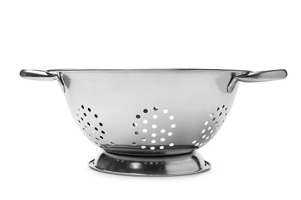 aço inoxidável escorredor - colander imagens e fotografias de stock