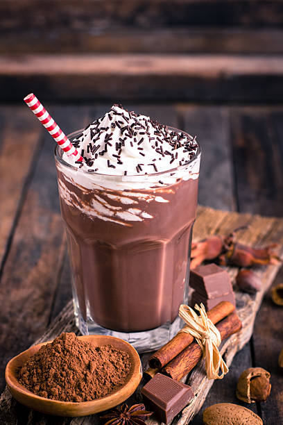 istock Chocolate milkshake with whipped cream 512753172