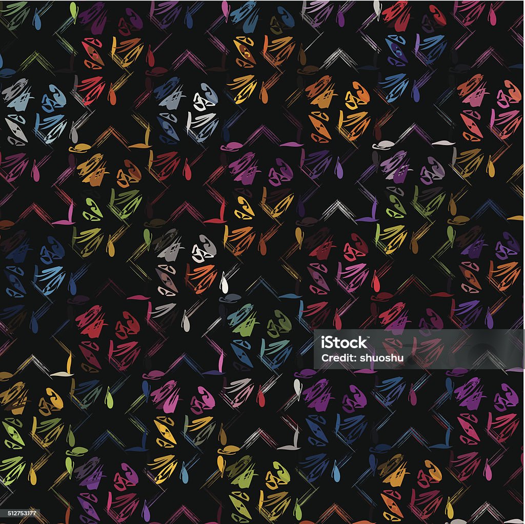 Abstracto colorido floral patrón de textura de fondo - arte vectorial de Abstracto libre de derechos