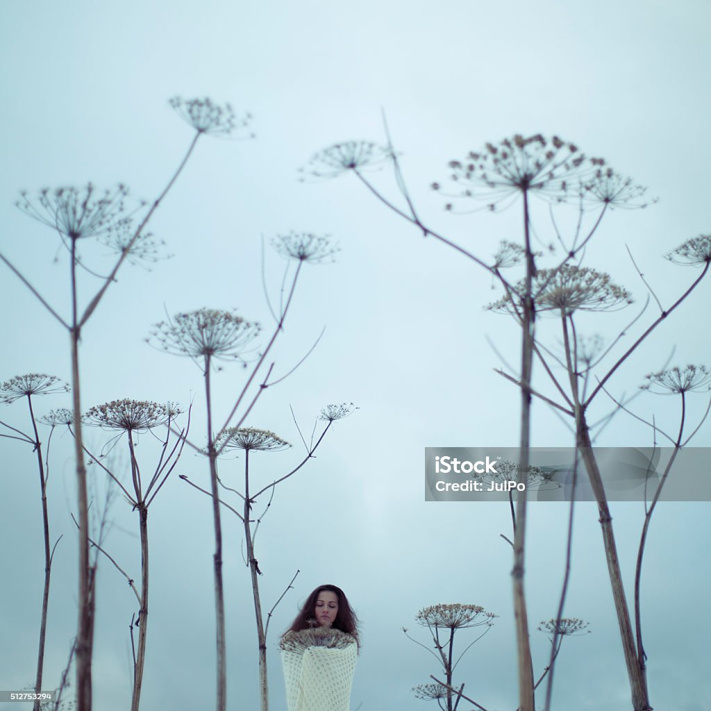 Winter portrait Woman Portrait One Woman Only Stock Photo