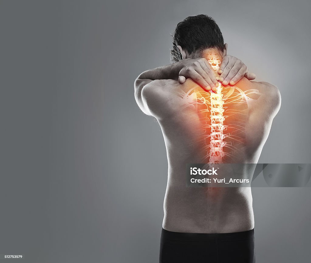 Die für Rückenschmerzen - Lizenzfrei Schmerz Stock-Foto