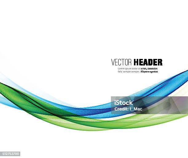 Abstract Vector Wave Background Blue Smoke Line Stock Illustration - Download Image Now - Blue, Abstract Backgrounds, Green Color