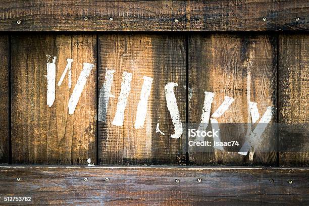 Old Wooden Box Containing Bottles Of Whiskey Stock Photo - Download Image Now - Whiskey, Alcohol - Drink, Bar - Drink Establishment