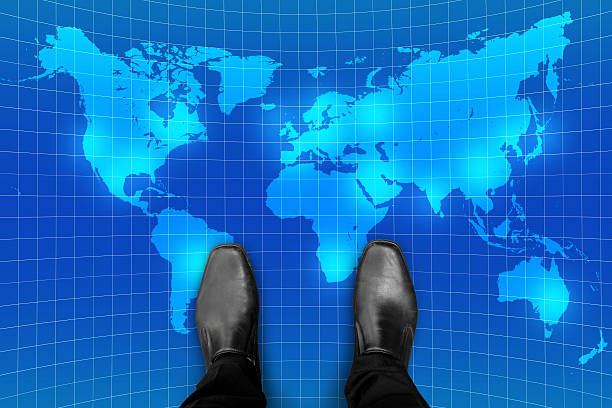 istock Black shoes standing on the carpet 512754430