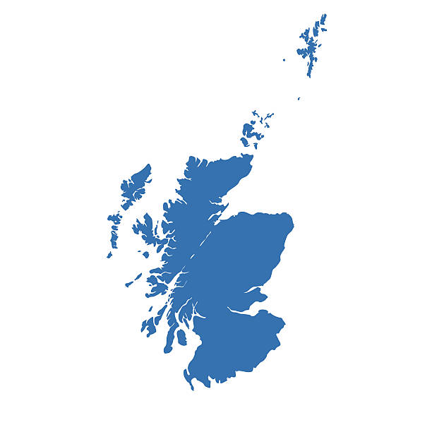 illustrazioni stock, clip art, cartoni animati e icone di tendenza di scozia la mappa - scotland