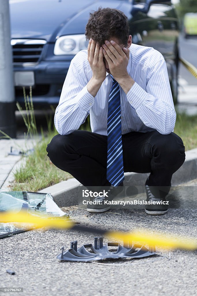 Crying Man Scene Man Crying At Accident Scene Stock Photo - Download Image Now - Police ...