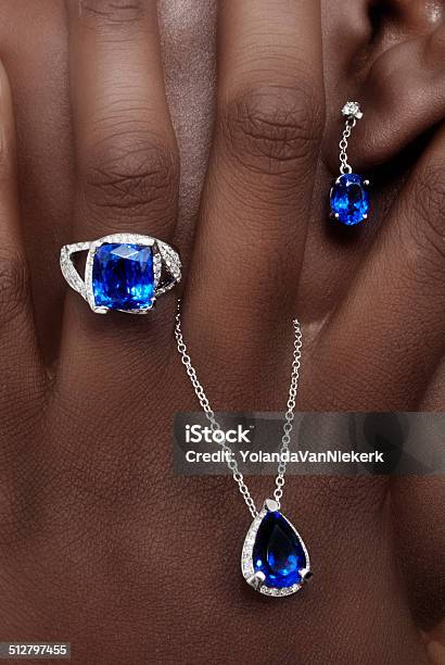 Tanzanite And Diamonds Designer Jewellery Stock Photo - Download Image Now - Jewelry, Sapphire, Tanzanite
