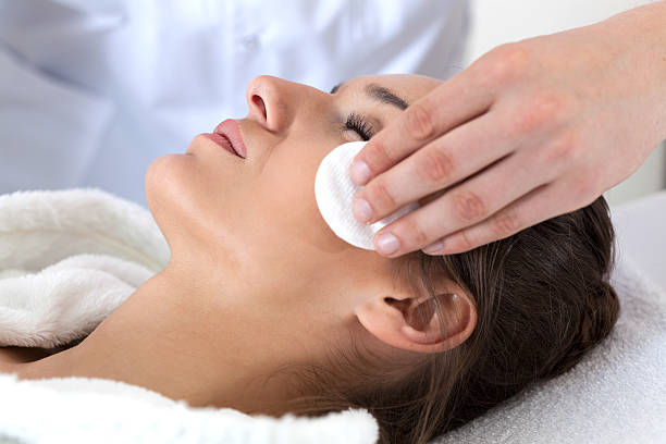 istock Woman during facial cleansing in spa 512797749