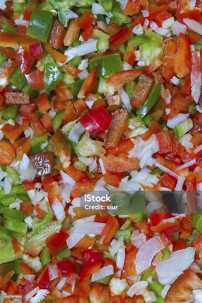 Texture of Colorful Vegetables - Textura de Verduras de Colores Background color or texture with chopped vegetables for cooking - Background or texture of colors with chopped vegetables for cooking Backgrounds Stock Photo