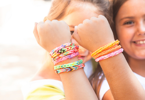 fashion trend for little girls -multicolored rubber band