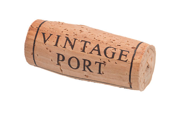 Wine cork from vintage port stock photo