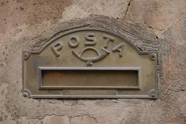 Old-fashioned Italian letterbox